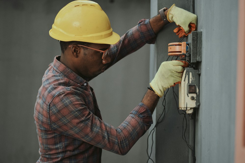 Illustrative electrical installation and maintenance photograph